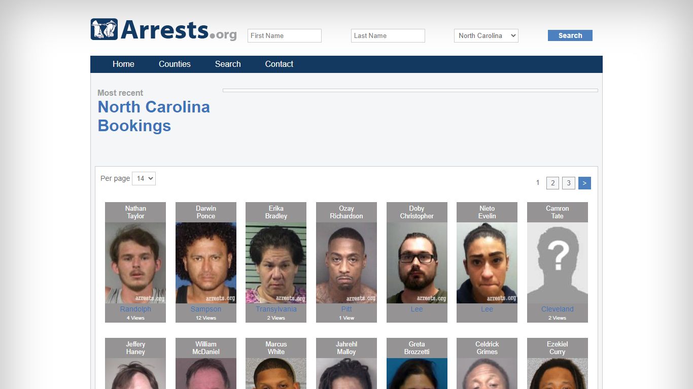 North Carolina Arrests and Inmate Search